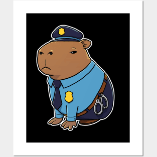 Capybara Police Costume Posters and Art